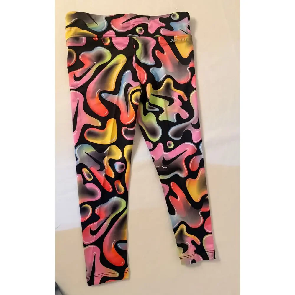 Nike Girls Dri-FIT Abstract Print Leggings Size 6 NWT